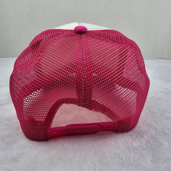 Nicki Minaj Fushia Two Toned Pink Mesh Trucker Snapback Hat - Picture 4 of 6